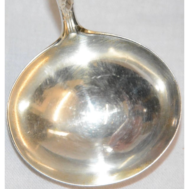 Mid-Century Modern Sterling Silver Ladle With Floral Design For Sale - Image 3 of 7