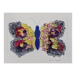 Original Butterfly Oil Paintings by Diane Grant, Unframed For Sale