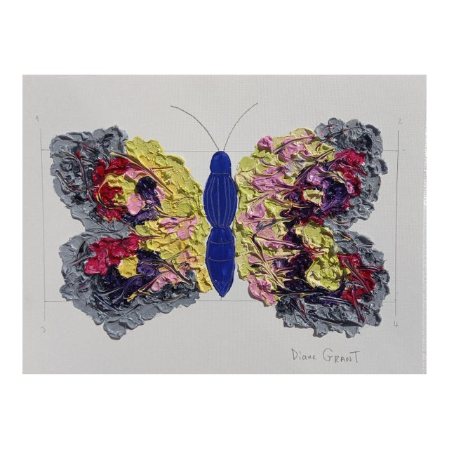 Original Butterfly Oil Paintings by Diane Grant, Unframed For Sale