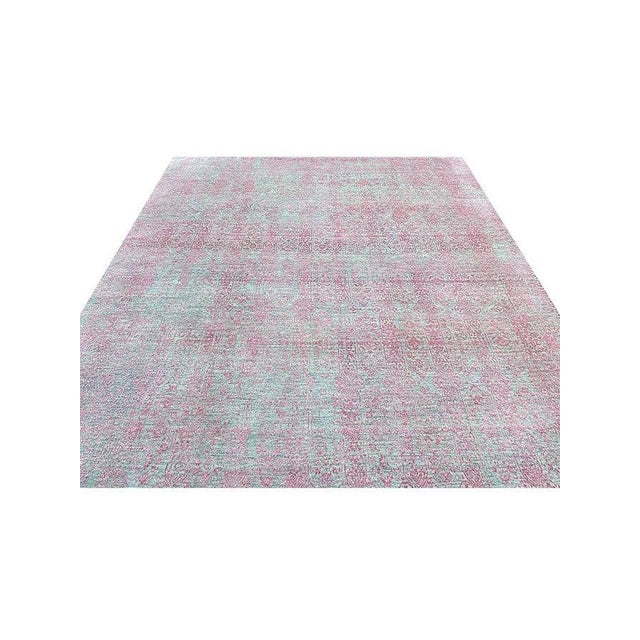 1990s Handwoven Tansitional Area Rug 9x12 For Sale - Image 10 of 11