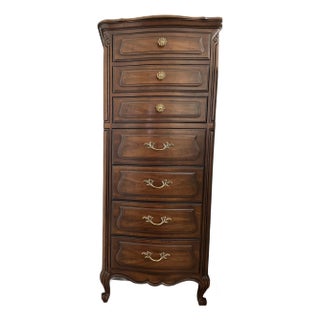 1980s Vintage Drexel Heritage Lingerie Dresser Chest Seven Drawers French Country For Sale