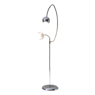 Vintage Italian Chrome Floor Lamp, 1950s For Sale