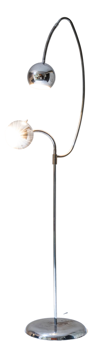 Vintage Italian Chrome Floor Lamp, 1950s
