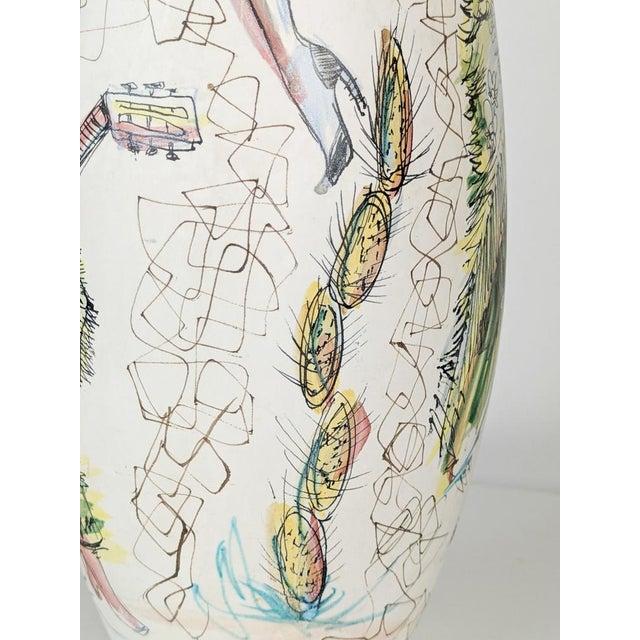 Large Decorative Vase with Hand-Painted Mariachi and Dancers Scene, 1950s-1960s For Sale - Image 16 of 17