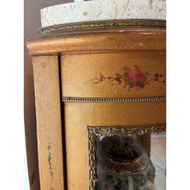 Mid 20th Century Vintage Vitrine Display Cabinet French Style Glass Shelving For Sale - Image 5 of 11