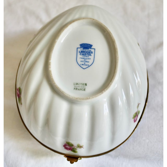Vintage Limoges Castel Porcelain Hand Painted Box Made in France For Sale In Charlotte - Image 6 of 8