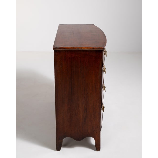 Brown Regency Bow-Front Mahogany Chest of Drawers, Antique, United Kingdom, 19th Century For Sale - Image 8 of 15