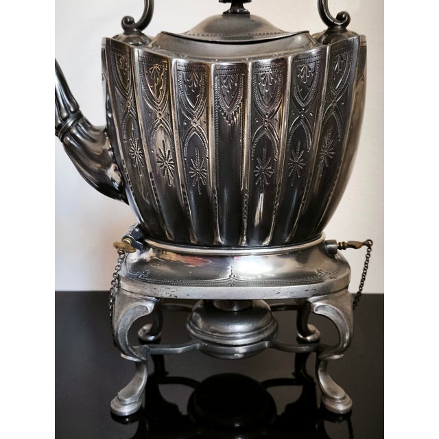 19th-Century Britannia Metal Spirit Kettle from Ashberry For Sale - Image 11 of 13
