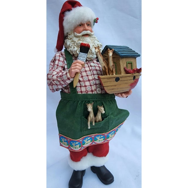 Santa Claus Vintage Fabric Mâché Noah's Ark For Sale - Image 4 of 5