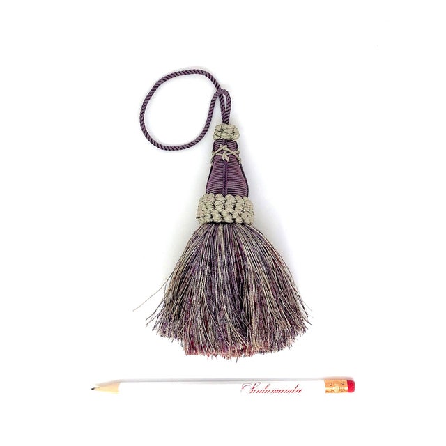 Amethyst Key Tassel With Looped Ruche For Sale - Image 4 of 11
