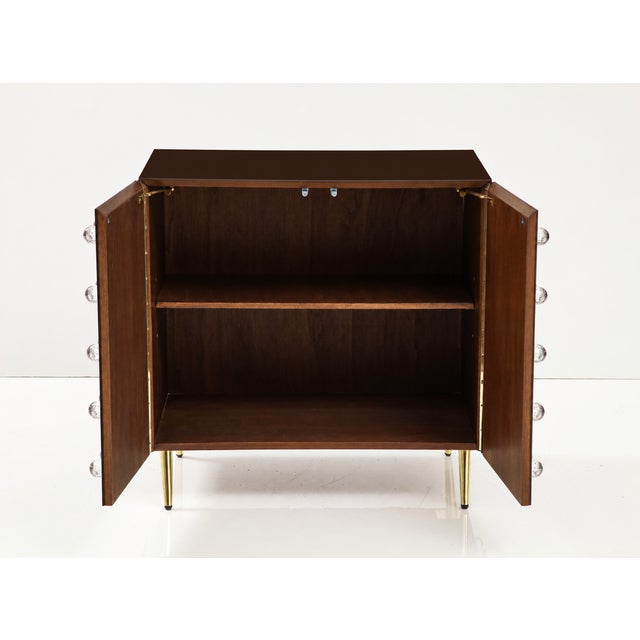 Contemporary Chocolate Brown Murano Sphere Cabinet with Brass Legs from Justfurnituress SRL For Sale - Image 3 of 9