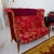 Antique Wood Red Material Italian Carved Wood Love Seat For Sale In West Palm - Image 6 of 6