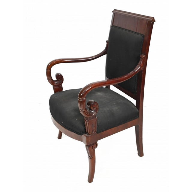 2000 - 2009 French Charles X Mahogany Armchairs, Set of 2 For Sale - Image 5 of 8