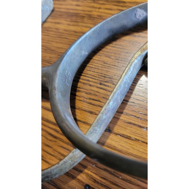 Brass Antique Metal Spurs For Sale - Image 8 of 10