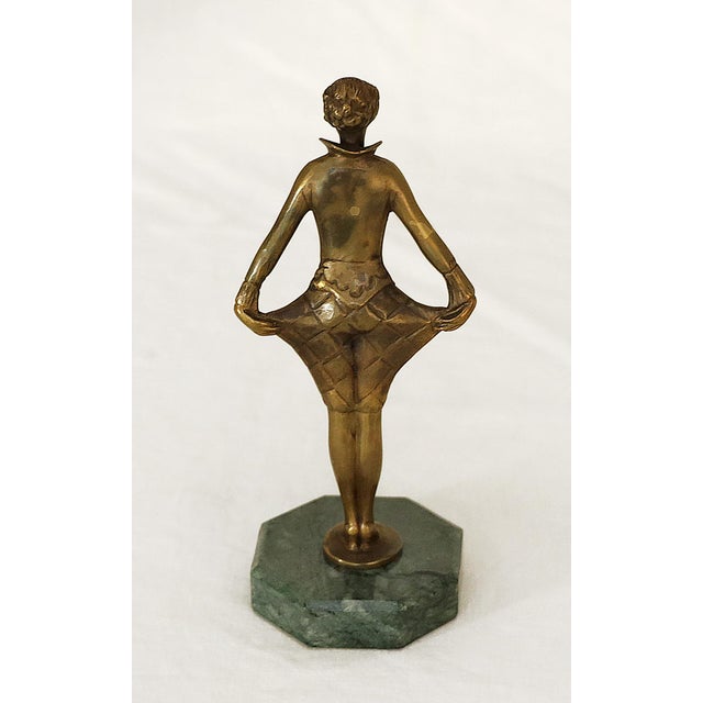 Bronze Lady in a Harlequin Costume from Josef Lorenzl, 1920s For Sale - Image 6 of 11