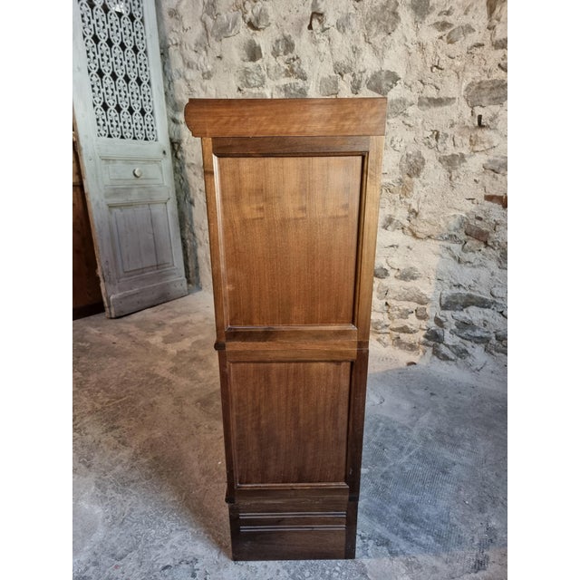 Vintage Modular Mahogany Bar Cabinet in the style of Globe Wernicke, 1960s For Sale - Image 15 of 18