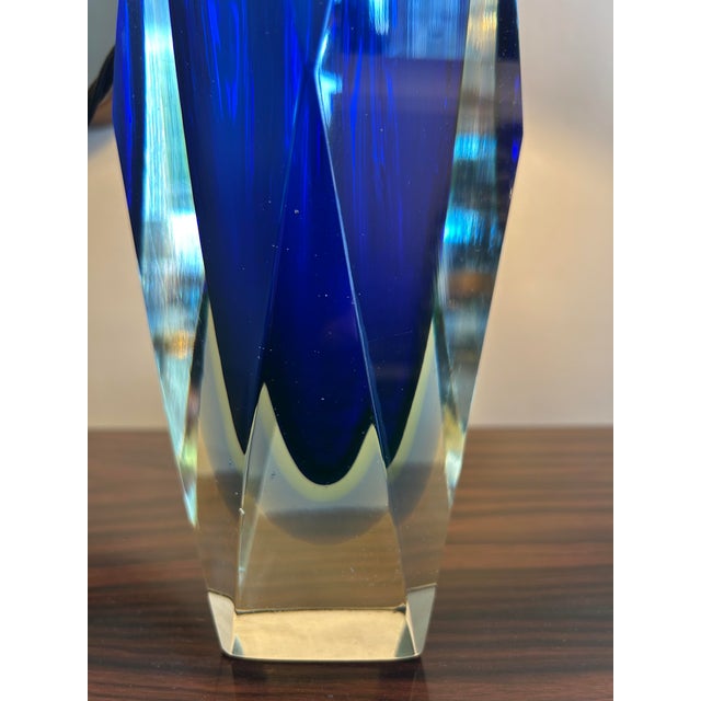Sommerso Murano Glass Table Lamp attributed to Alessandro Mandruzzato, Italy, 1960 For Sale - Image 14 of 15