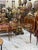 Brown French Style Console Table / Desk – Handcrafted Brown Finish With Gold Leaf For Sale - Image 8 of 9