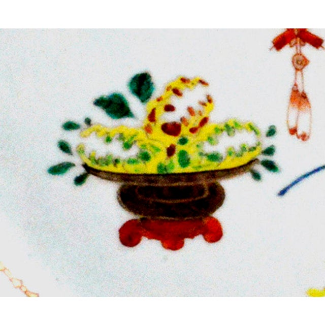 Chinese Chinese Export Famille Rose Porcelain Oval Platter With Precious Objects, Circa 1765–1785 For Sale - Image 3 of 8