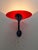 Metal Postmodern Wall Lamps in Red and Yellow Satin Glass with Black Lacquered Metal Structure, Italy, 1980, Set of 2 For Sale - Image 7 of 17