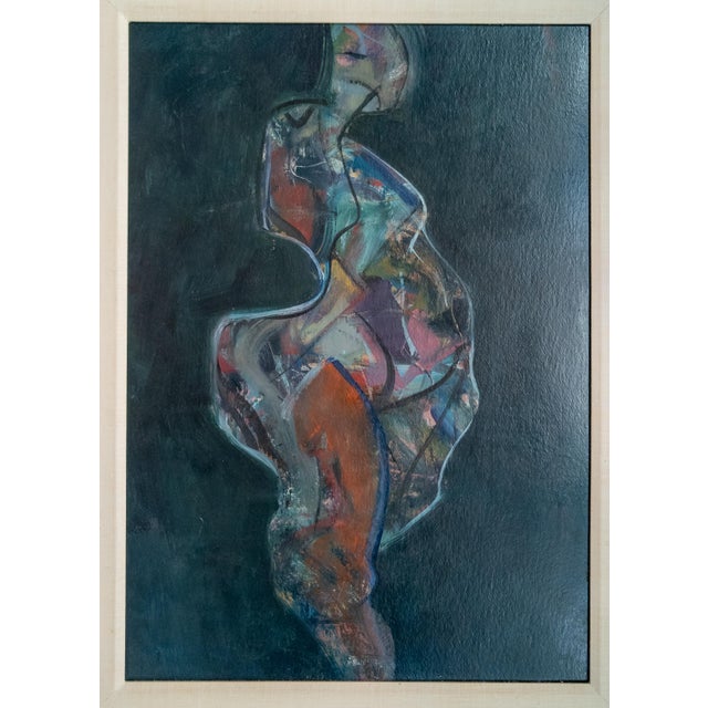 We are selling this cool Mid-Century Modern painting. This painting is very much influenced by the work of Francis Bacon....