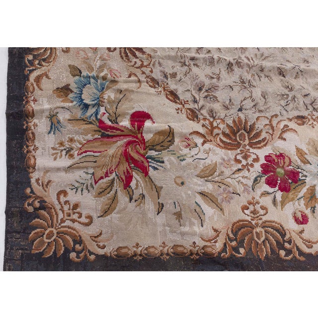 Antique 19th Century European Needlepoint Rug For Sale In New York - Image 6 of 9