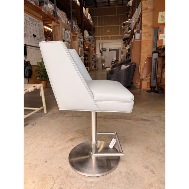 Contemporary Vanguard Light Gray Counter Stool For Sale - Image 3 of 7