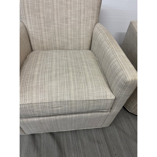 Chaddock Living Room Essence Swivel Chairs, Pair For Sale - Image 10 of 12