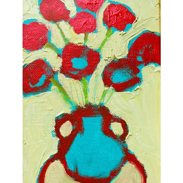 Original 5 x 7 oil painting on panel Overall size with vintage frame is 11 x 13 Signed on reverse