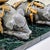 Late 20th Century Vintage Petites Choses Pewter Sleeping Pig Candle Holders on Green Marble – Pair, Usa For Sale - Image 5 of 15
