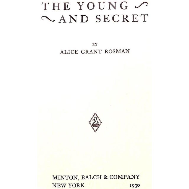 Traditional "The Young and Secret" 1930 Rosman, Alice Grant For Sale - Image 3 of 7