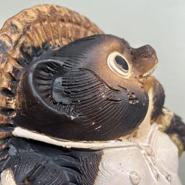 Vintage Ceramic Tanuki Figurine Shigaraki, 1970s For Sale - Image 10 of 12