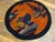 Art Deco 1920s Orange Scene Pictorial Antique Oval Chinese Art Deco Rug 4.06 X 4.1 Handknotted Wool Carpet For Sale - Image 3 of 6