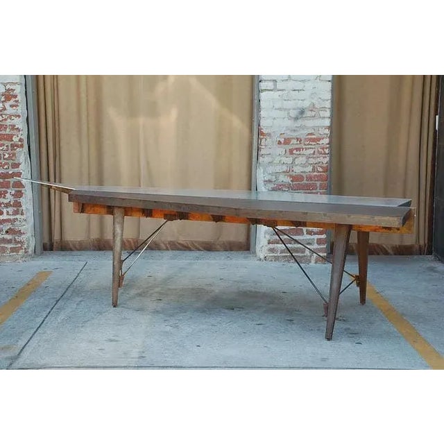 Late 20th Century One of a Kind Industrial Studio Work Table / Desk For Sale - Image 5 of 9