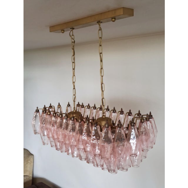 Mid-Century Modern Murano Poliedri Chandelier by Carlo Scarpa, 1990 For Sale - Image 3 of 18