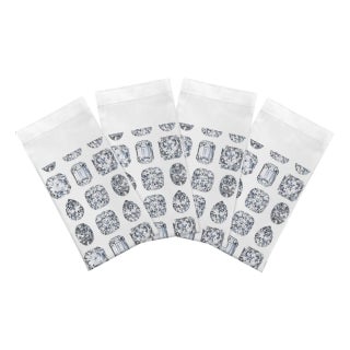 Bougie Diamonds Ice Cotton Sateen Dinner Napkins, Set of 4 For Sale
