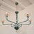 Venini 1980s Mid Century Modern Petrol Blue Murano Glass Chandelier For Sale - Image 4 of 11