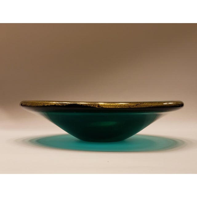 Pauly & C Murano Green Aventurine Glass Bowl 1930s For Sale - Image 13 of 13