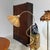 Sculptural Split Reed Cane Rattan Floor Lamp Woven Rope Shade Spherical Metal Feet For Sale - Image 6 of 17