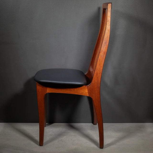 Mid 20th Century Reupholstered Mid-Century Danish Dining Chairs c.1960 For Sale - Image 5 of 15