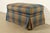 Blue Harden Furniture English Country Plaid Upholstered Lounge Chair With Ottoman For Sale - Image 8 of 15