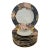 Late 20th Century Fitz and Floyd “Cloisonné Peony Black” Salad Plates - A Set of 9 For Sale