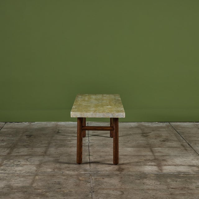 1950s t.h Robsjohn Gibbings Capiz Shell Coffee Table for Widdicomb For Sale - Image 5 of 12