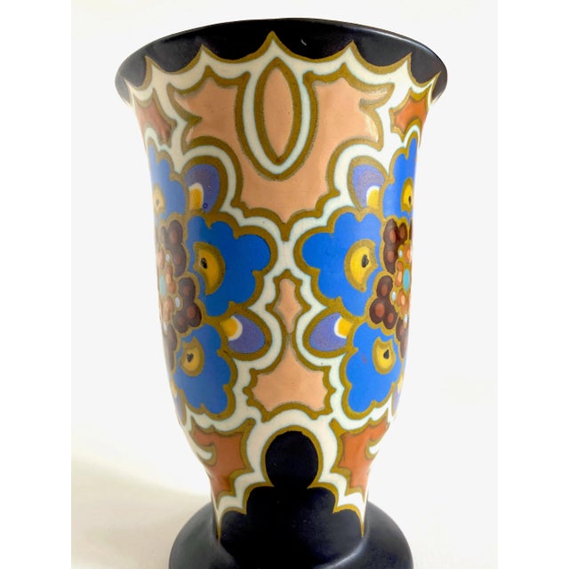 Gouda Holland Vintage 1920's Art Nouveau Hand Painted Floral