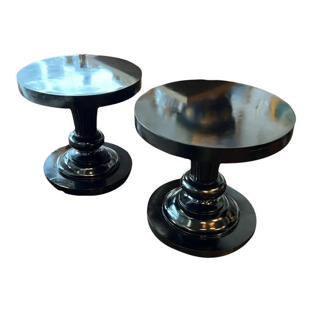 Pair of 1940s Dorothy Draper End Tables Made for the Greenbrier Hotel in White Sulphur Springs For Sale