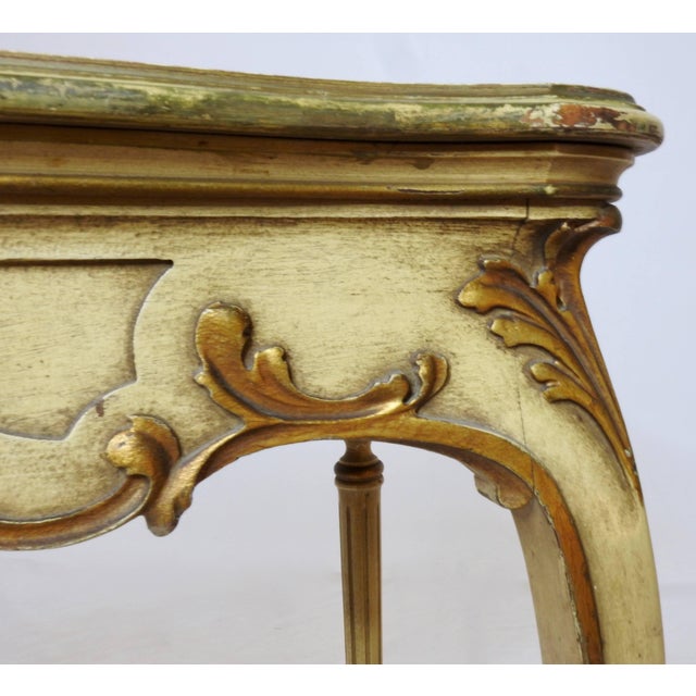 Baroque Early 20th Century Hand-Painted Italian Console Table For Sale - Image 3 of 10