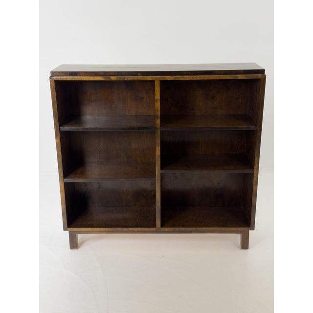 1920s Swedish Grace Stained Flame Birch Bookcase, Sweden, 1920s For Sale - Image 5 of 7