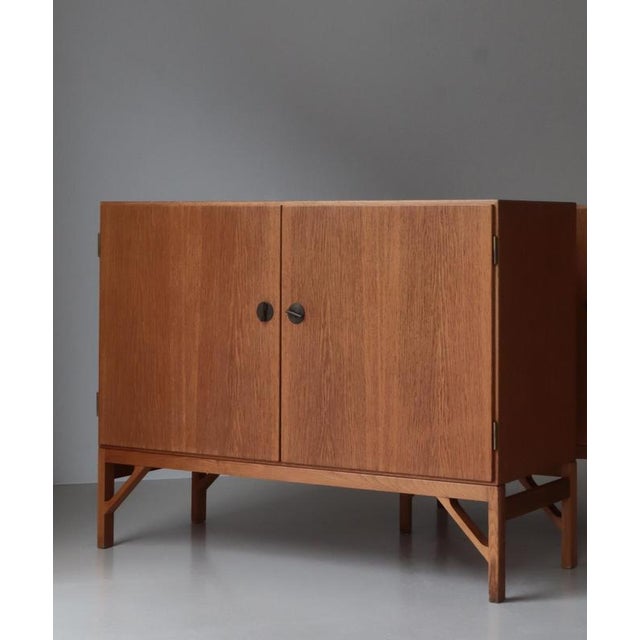 Reserved for Cindy Original model 232 'China' cabinet all in oak with maple interior. Beautiful keys and handles in brass....