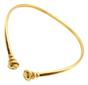 1990s Vintage Estate Ilias Lalaounis Yellow Gold Greek Spiral Collar Necklace