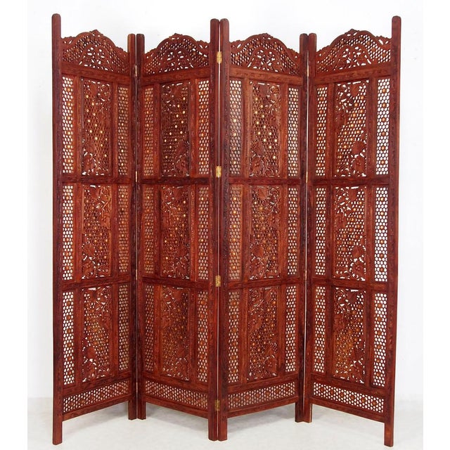 Vintage Double-Sided Room Divider in Teak, 2000s For Sale - Image 3 of 16